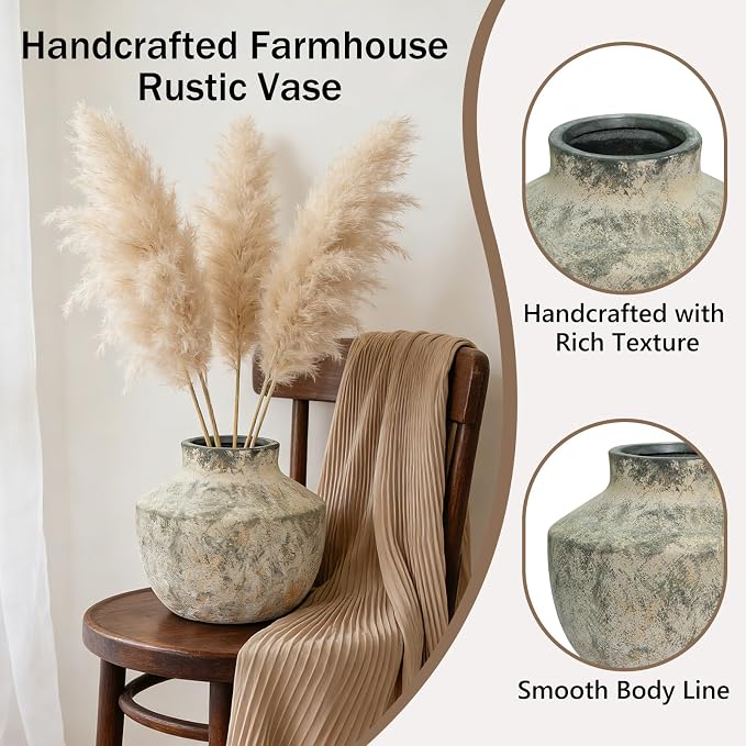 Small Ceramic Vase, 5.5 Inch Rustic Vase - Image 4