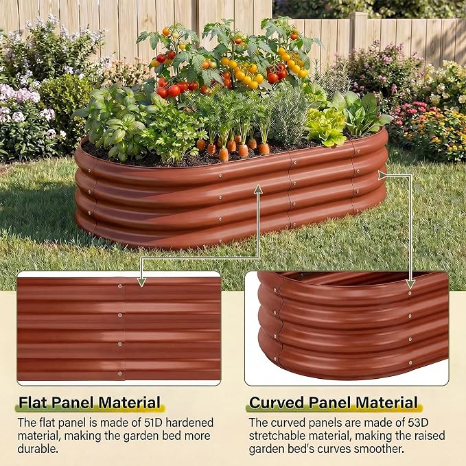 Land Guard 2Pcs 8ft Galvanized Steel Raised Garden Bed, Raised Garden Bed - Image 5