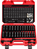 29-Piece 1/2" Drive Impact Socket Set, SAE and Metric Sizes by SEDY