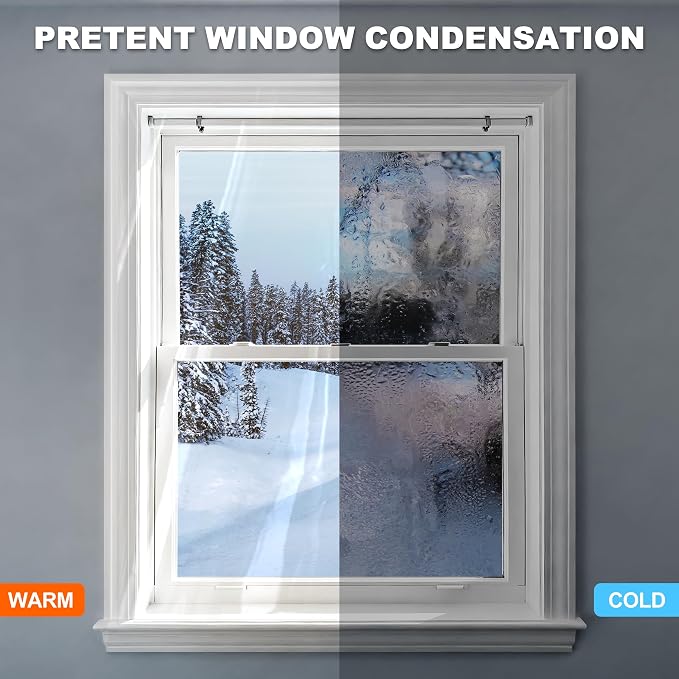 Window Insulation Kit, 63In x 33 Ft Window Plastic - Image 2