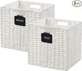 UBBCARE 2 Pack Wicker Basket, 10.5×10.5 Storage Cubes by UBBCARE