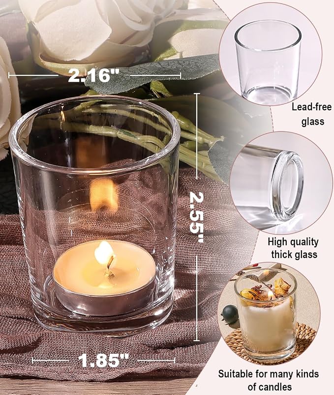 LETINE 72-Pack Votive Candle Holders, Reusable Durable Candle Votives - Image 8