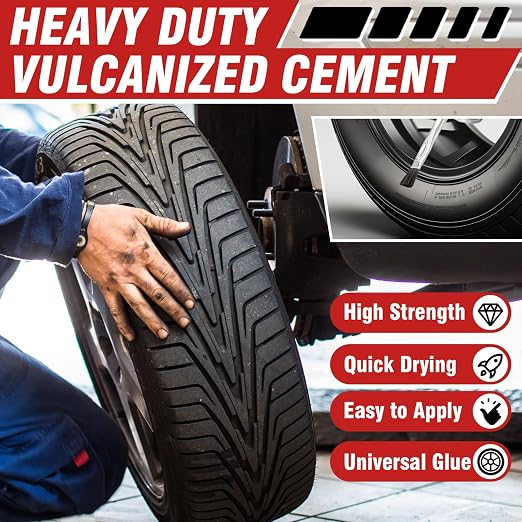 Chemical Vulcanizing Cement 8.5 FL.Oz, All Purpose Tire Repair Glue, Fast Dry - Image 2