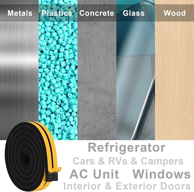 Square Foam Insulation Tape for Doors & Large Gaps, 26Ft Bulk Pack | Blocks - Image 7