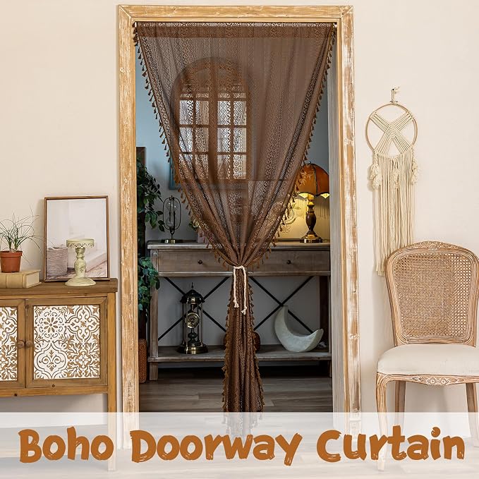 Sutuo Home Dark Coffee Door Curtain - Image 2