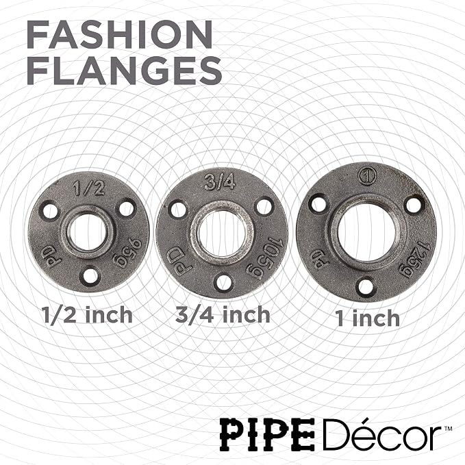 PIPE DECOR Mini Floor Flange Fitting, 3/4 Inch, and Standard 3/4 Inch Plumbing - Image 6