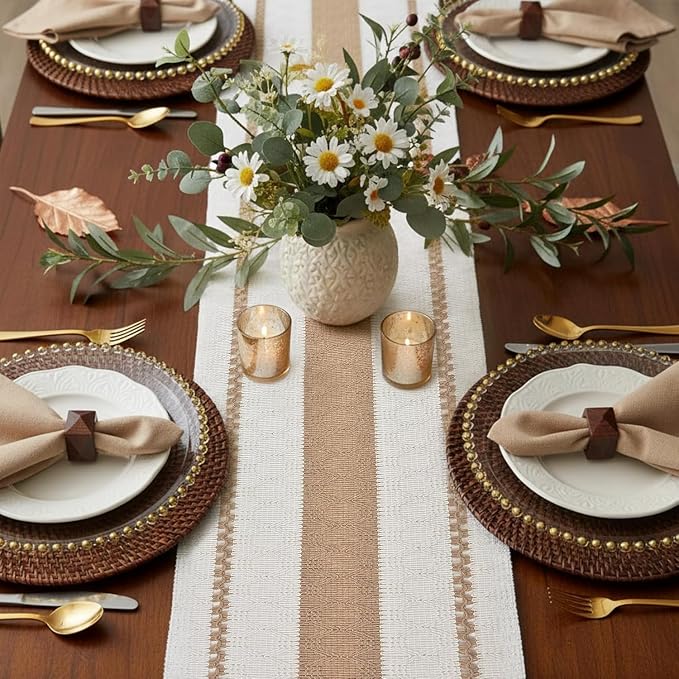 Boho Table Runner with Tassels 12x60 Inch - Image 4