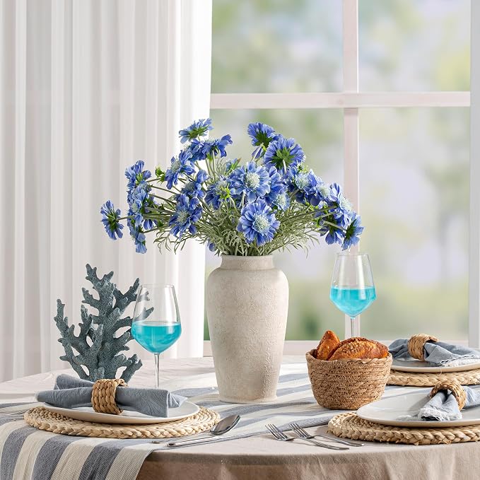 Ceramic Flower Vase, Large Flower Vase Tall Rustic Farmhouse Decorative Vase - Image 4