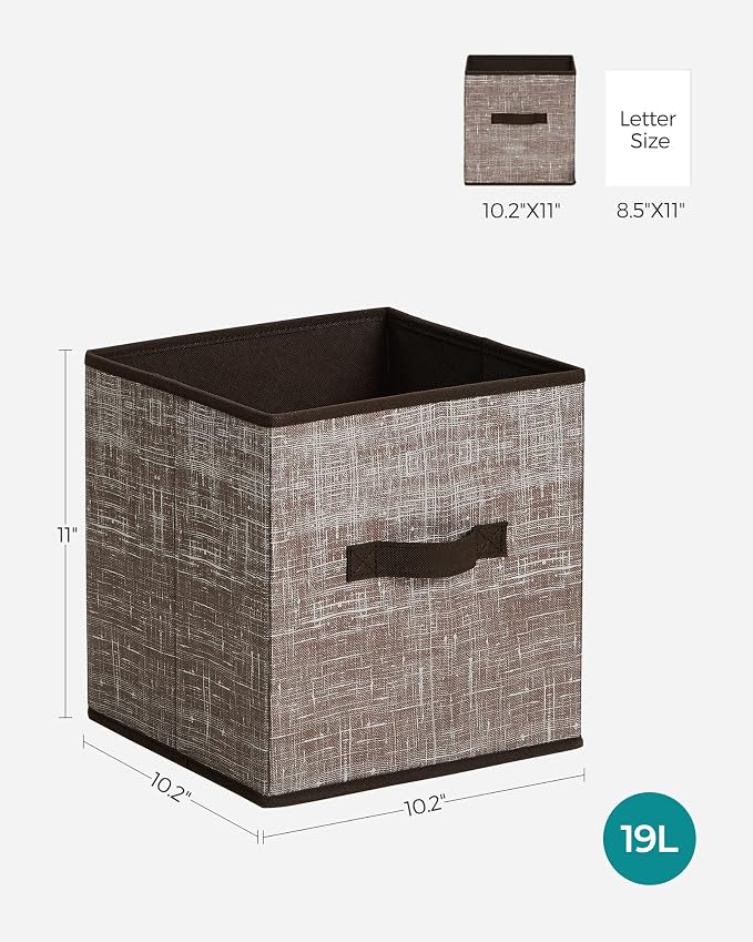 SONGMICS Storage Cubes, 11-Inch Foldable Closet Organizers | Non-Woven Fabric - Image 4