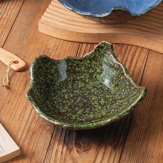 8" Small Ceramic Decorative Bowl 1 Pice – Irregular Rim Reactive Glaze Candy - Image 7