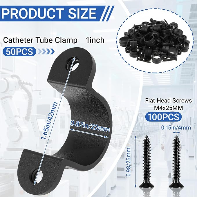 Yaocom 50 Set 1 Inch PVC Pipe Straps - Image 2