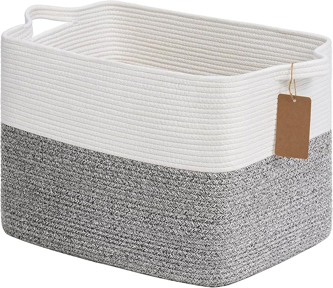 Goodpick 50L Large Woven Rope Storage Basket by Goodpick