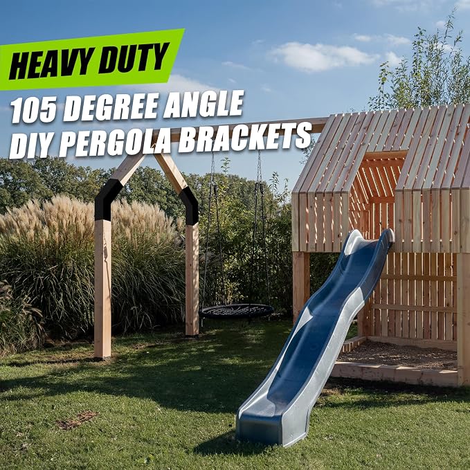 6"x6" L-Shaped Pergola Bracket 2Pack, 2-Way Woodwork Bracket - Image 4