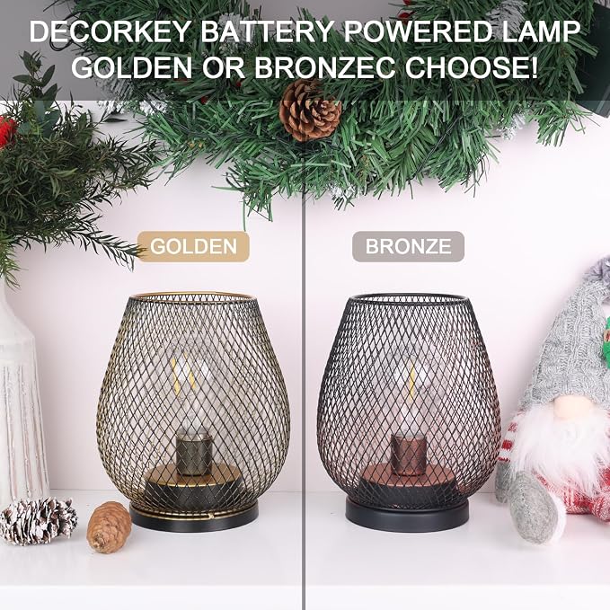 Set of 2 Battery Operated Lamp LED Table Lantern, Events - Image 6