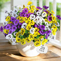 20 Pcs Artificial Fake Pansy Flowers by Cherica