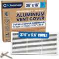 36x16 Aluminum Wall Ceiling Air Return Vent Cover HVAC Rustproof Grille by ACLAMINAIRE