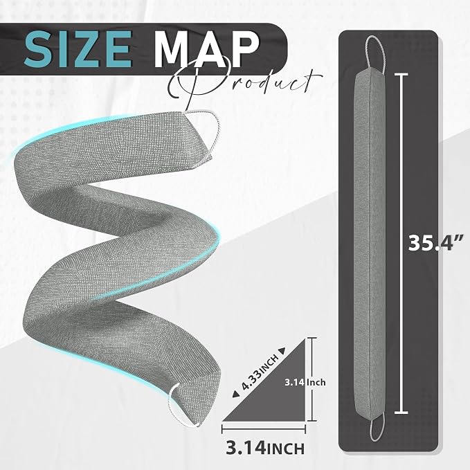 SYIPO Triangle Door Draft Stopper，35.4" New Weighted Under Door Draft Blocker - Image 2