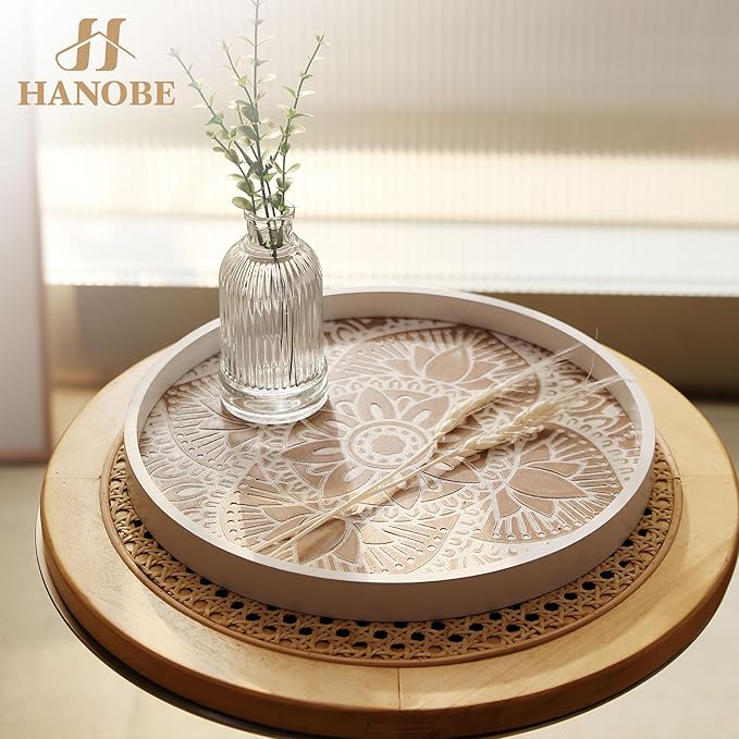 Hanobe Round Boho Decorative Tray - Image 6