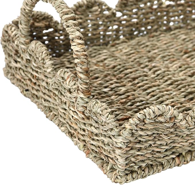 Household Essentials Seagrass Decorative Tray - Image 4