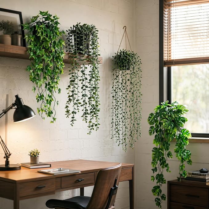 KIRIFLY Fake Plants Artificial Indoor Faux Hanging Plants Greenery Eucalyptus - Image 6