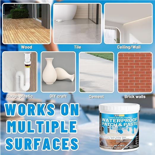 Waterproof Patch & Seal Rubberized Sealant Paste, Anti-Leakage Clear 2.2lbs | - Image 8