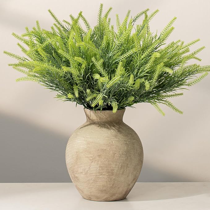7.48 Inch Vintage Ceramic Flower Vase, Rustic Farmhouse Vase - Image 9