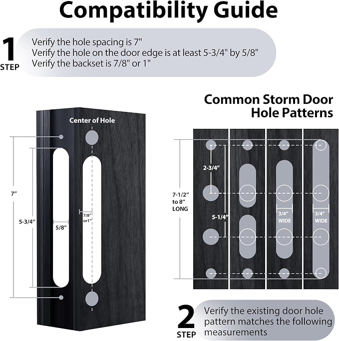 House Guard Storm Door Lock Body, Flat Slot, Adjustable 22/26mm Backset | Flat - Image 6
