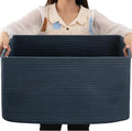 OIAHOMY 75L Large Blanket Basket, Woven Storage Basket by MasterofSpaceOptimization