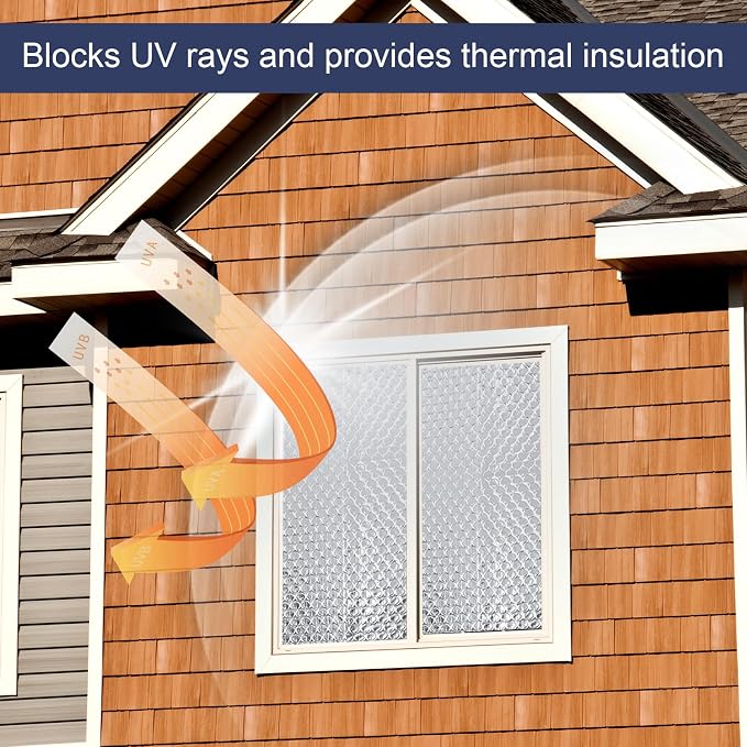 DGSL Double Reflective Bubble Foil Insulation Foam, 47IN X 15FT Window - Image 5