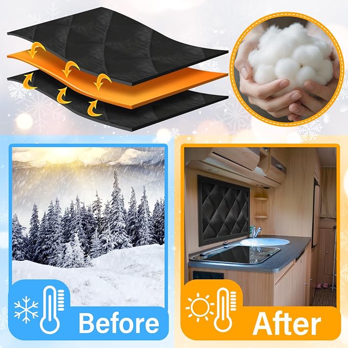 Beeveer Rv Magnetic Window Insulation Kit 16 x 25 Inches Pre Cut | Magnetic Rv - Image 3