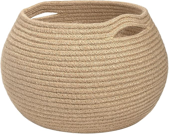 Goodpick Round Small Wicker Storage Basket by Goodpick