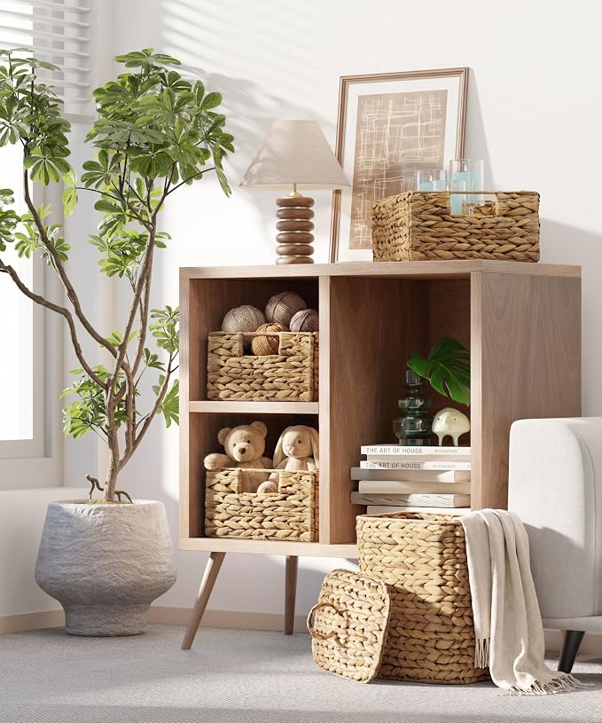 Bluewest Water Hyacinth Storage Baskets, Woven Bins - Image 4