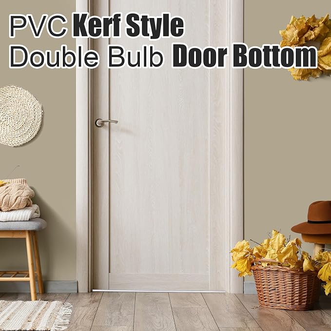 Pushglossy 2 Pcs Double Bubble Kerf Door Sweep 36" Long 1 3/4" Wide Replacement - Image 5