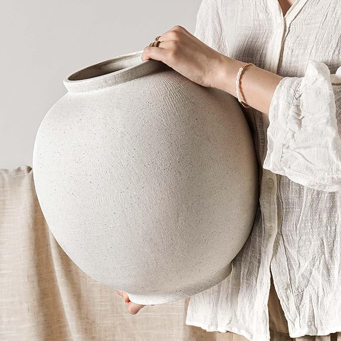 White Ceramic Vase by LETAUCIGARDEN