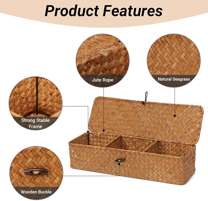 Nonam 3-Section Divided Storage Small Basket - Image 3