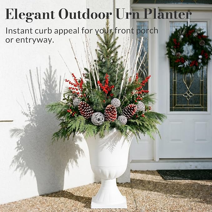 Worth Garden 2-Pack Urn Plastic Planters - Image 7