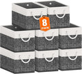 Storage Bins 8-Pack, Foldable Storage Baskets by Fabtotes