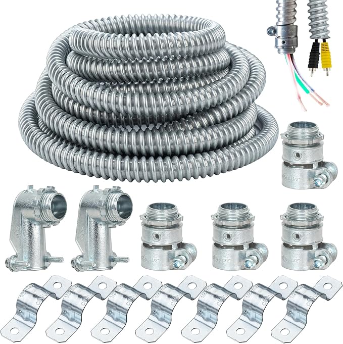 Yariwiz Flexible Steel Electrical Conduit Steel Conduit Kit by Yariwiz