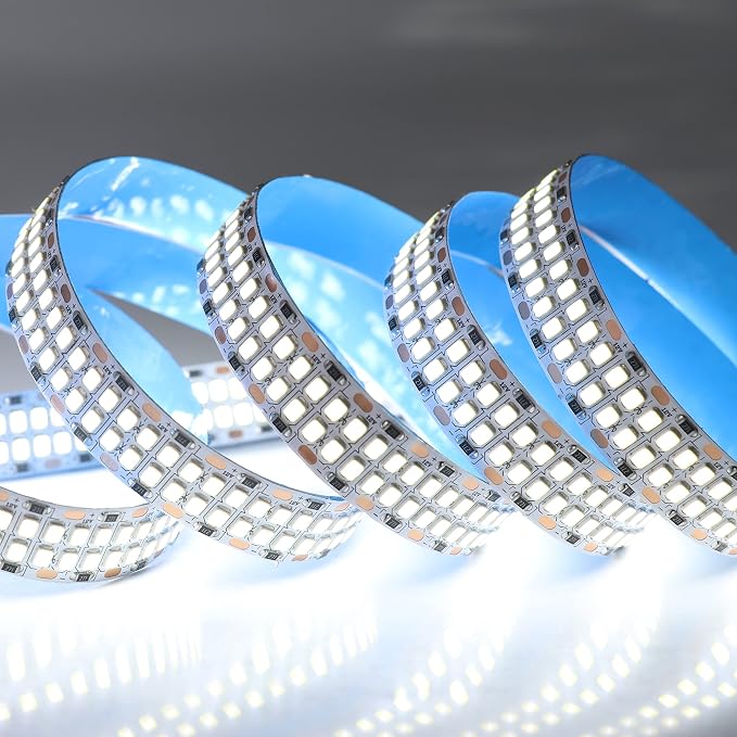 2835 SMD Cold White LED Strip Lights 6500K Double Row 2400 LEDs 5M | 16.4ft - Image 4