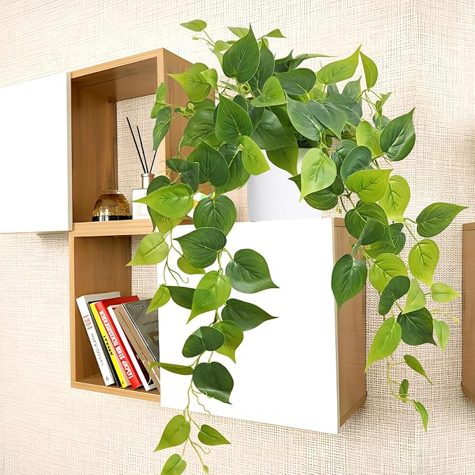 Fake Plants, Artificial Plants Indoor, Realistic Durable, Fake Pothos - Image 7