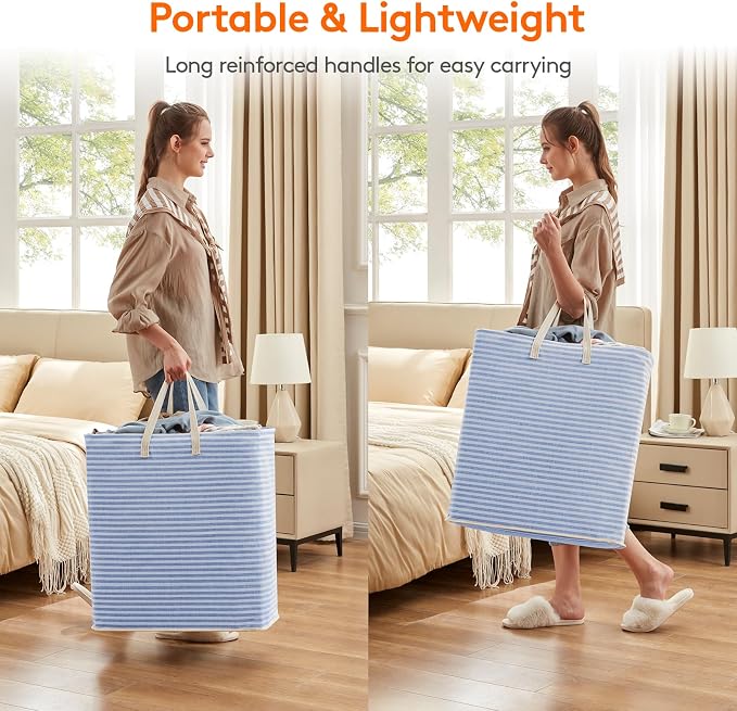 Lifewit 2 Pack Laundry Basket 100L Each, Collapsible Clothes Hamper - Image 5