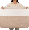 OIAHOMY 108L Extra Large Blanket Basket, 25”x16”x16” Laundry Basket, Blanket by MasterofSpaceOptimization