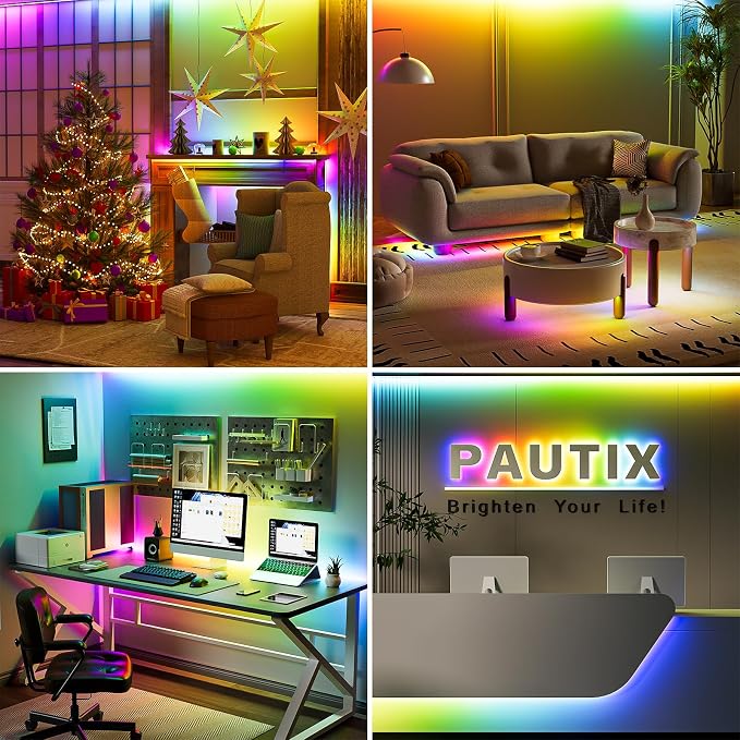 PAUTIX RGB Smart IC COB LED Strip Light USB 5V 6.56ft/2m, Work - Image 7