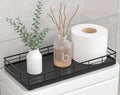 Toilet Paper Basket Organizer, Oak Wood Toilet Tank Tray by Focusonit