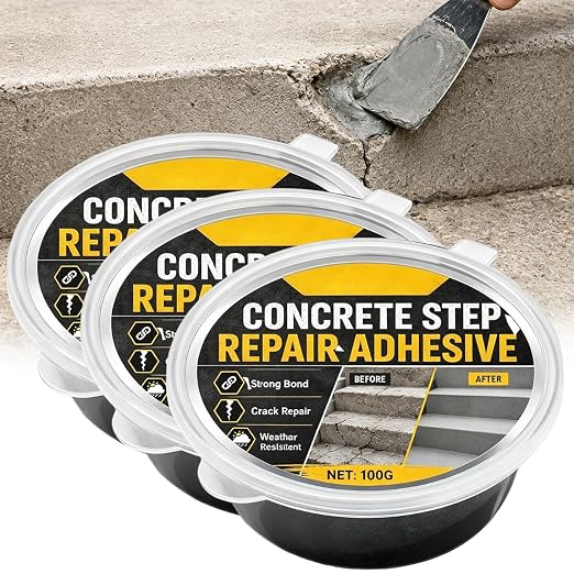 Concrete Step Repair Adhesive, Heavy Duty Concrete Crack Repair, Strong Bond by Unknown