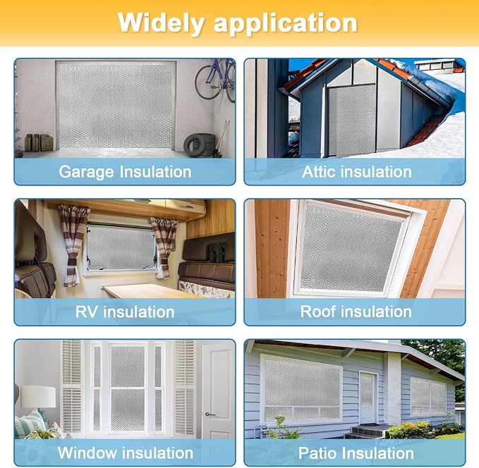 24" x 20 Ft Window Insulation Kit, 3mm Bubble Aluminum Foil | Reflective Roll - Image 6