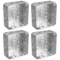 4-Pack 4" Drawn Square Electrical Box by OhLectric