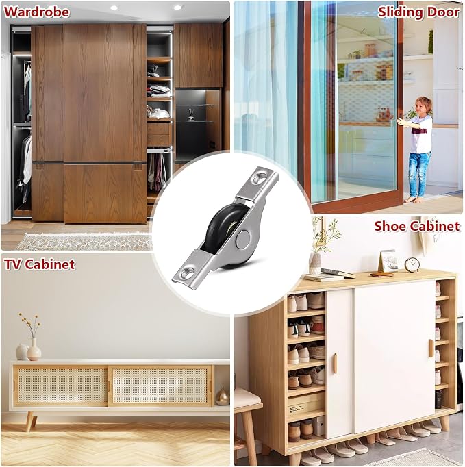 Osaladi 8Pcs Sliding Door Rollers Closet Door Wheels Bottom Replacement | - Image 5