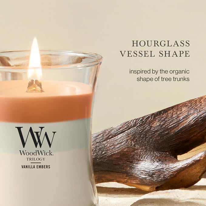 WoodWick Vanilla Embers Medium Hourglass Trilogy Candle - Image 4