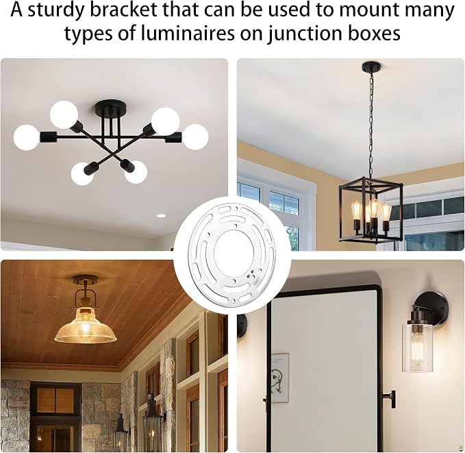 2 Pack Universal Mounting Bracket, 4 Inch Steel Round Light Crossbar, - Image 8